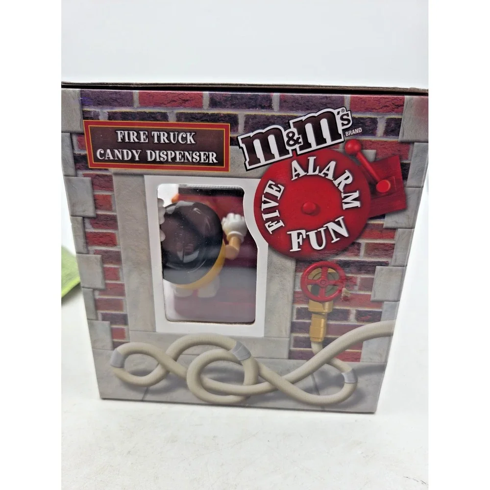 Vtg M&M's Reds Firehouse Fire Truck Candy Dispenser Limited Edition New In Box